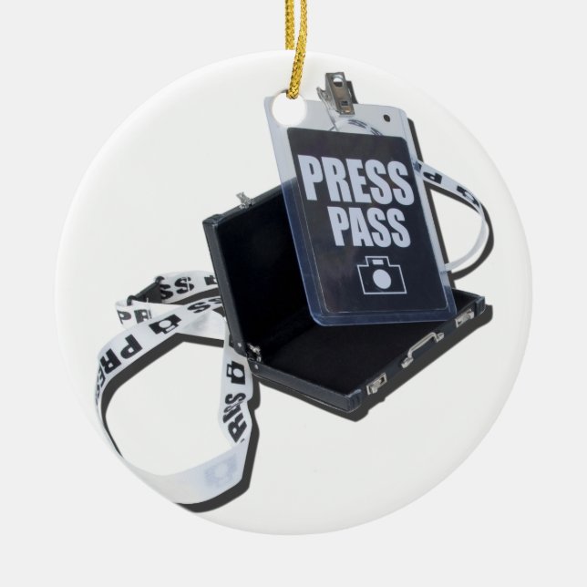 PressPassBriefcase.png Ceramic Tree Decoration (Front)