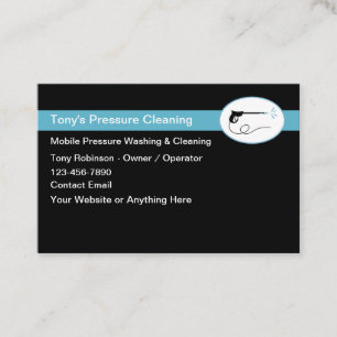Pressure Cleaning And Washing Modern Business Card