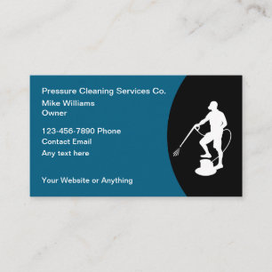 Pressure Cleaning Services Modern Business Cards