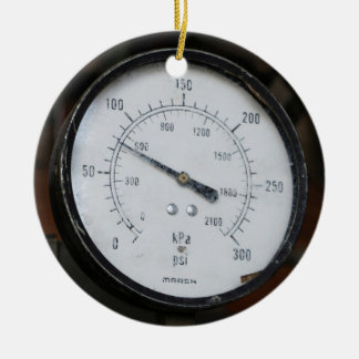 Pressure gauge ceramic tree decoration