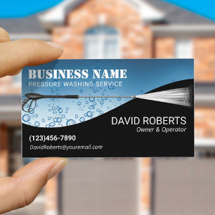 Pressure Power Wash Water Drops Cleaning  Business Card