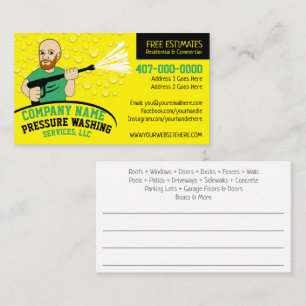 Pressure Power Washing & Cleaning Customisable Bus Business Card