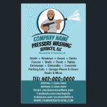Pressure Power Washing & Cleaning Customisable Flyer<br><div class="desc">Personalise and customise this eyecatching pressure washing (power washing) professional door hanger template design to suit your business/company's needs. This pressure washing template displays picture of pressure washer character. Add your logo for more effective branding. Customise the coupon offer on door hanger to attract potential clients. Great for increasing visibility...</div>