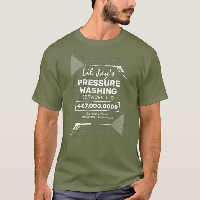 Pressure Power Washing Company T-Shirt  Template (Front)