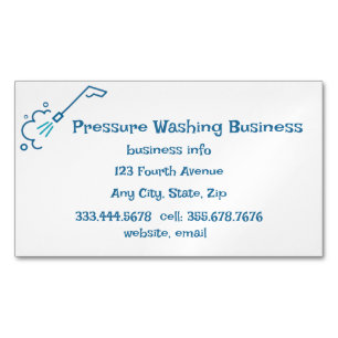 Pressure Power Washing Service Custom Magnetic Business Card