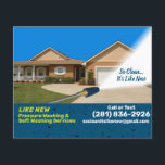 Pressure Power Washing Template Flyer<br><div class="desc">Personalise and customise this eyecatching pressure washing (power washing) professional flyer template design to suit your business/company's needs. This pressure washing template displays images of before and after pressure washed surfaces. Add your logo for more effective branding. Customise the coupon offer on flyer to attract potential clients. Staple rubber-bands to...</div>