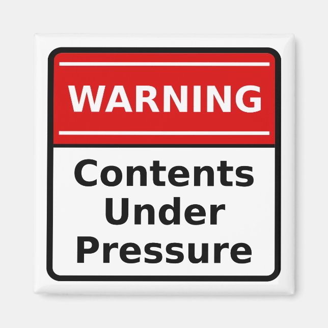 Pressure Warning Sign Magnet (Front)
