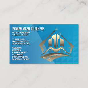 Pressure Wash Cleaning Logo Business Card