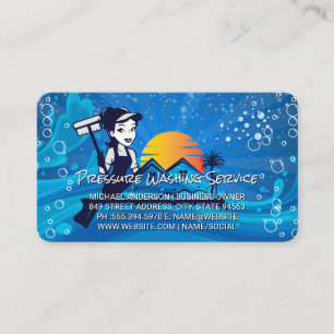Pressure Washer   Bubbles   Cleaner Business Card