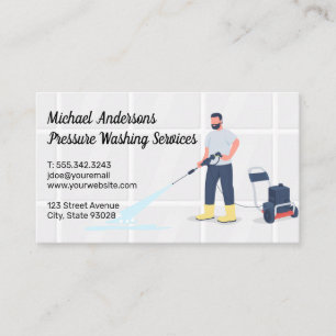 Pressure Washer Cleaning Services Business Card