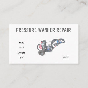 Pressure Washer Repair Business Card