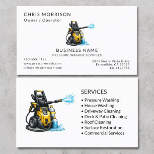 Pressure Washer Services Professional Business Card