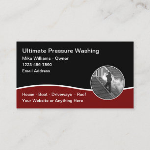 Pressure Washing And Cleaning Business Cards