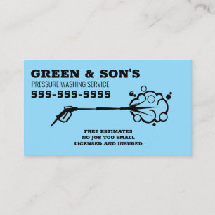 Pressure washing and Painting Business Card