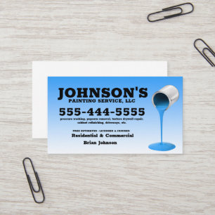 Pressure washing and Painting with details Busines Business Card
