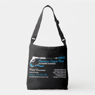 Pressure Washing Black Power Wash Cleaner Business Crossbody Bag
