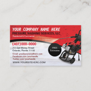 Pressure Washing & Cleaning Business Card Template