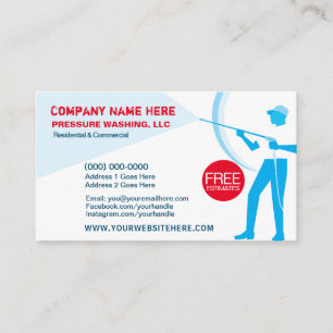 Pressure Washing & Cleaning Business Card Template