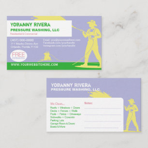 Pressure Washing & Cleaning Business Card Template