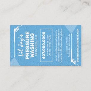Pressure Washing & Cleaning Business Card Template