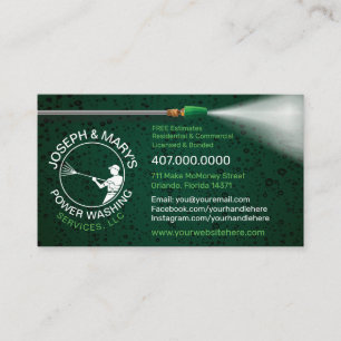 Pressure Washing & Cleaning Business Card Template