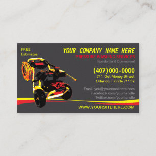 Pressure Washing & Cleaning Business Card Template