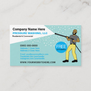 Pressure Washing & Cleaning Template Business Card