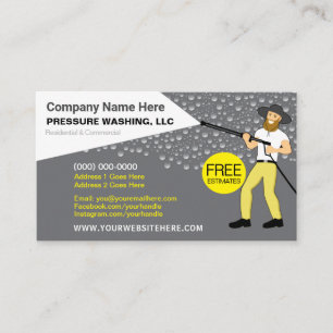 Pressure Washing & Cleaning Template Business Card
