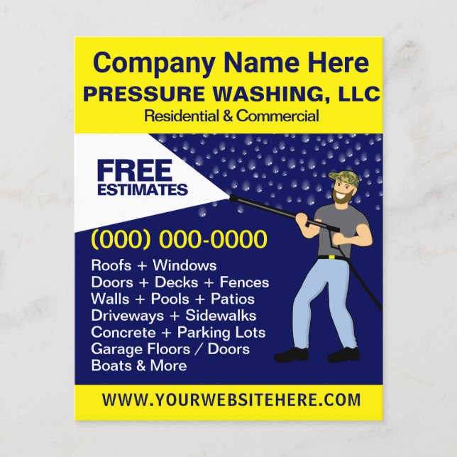 Pressure Washing & Cleaning Template Flyer (Front)