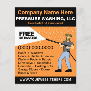 Pressure Washing & Cleaning Template Flyer