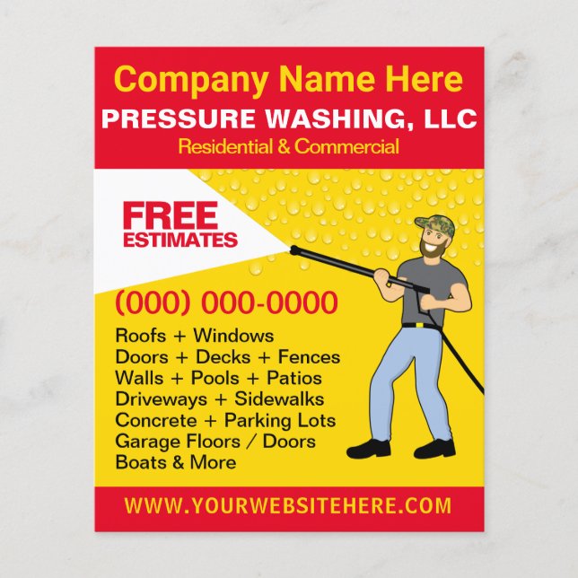 Pressure Washing & Cleaning Template Flyer (Front)