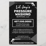 Pressure Washing & Cleaning Template Flyer<br><div class="desc">These are business cards for pressure/power washing services with picture of pressure washer nozzle spray. Simply add your own information to the design to customise these professional red and green pressure cleaning & washing business cards.</div>