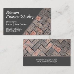Pressure Washing Driveway Cleaning Business Card