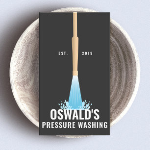 Pressure Washing, Gold Power Wash Gun Business Card