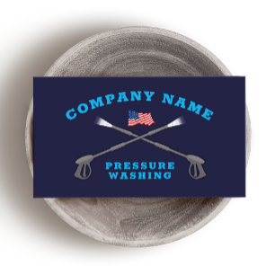 Pressure Washing Patriotic Power Wash Company Business Card