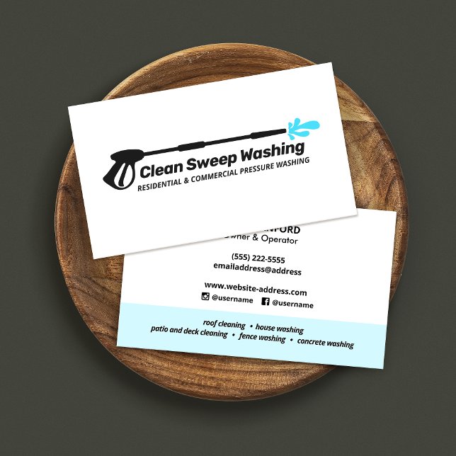 Pressure Washing Power Cleaning  Business Card (Creator Uploaded)