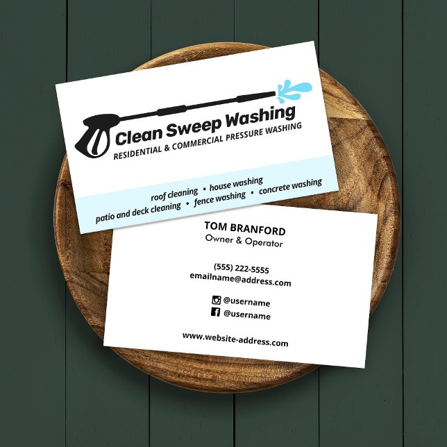 Pressure Washing Power Cleaning  Business Card (Creator Uploaded)