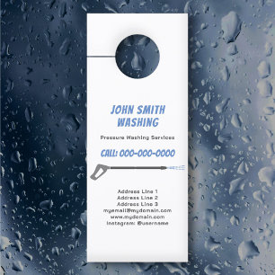 Pressure Washing & Power Wash Cleaning Door Hanger