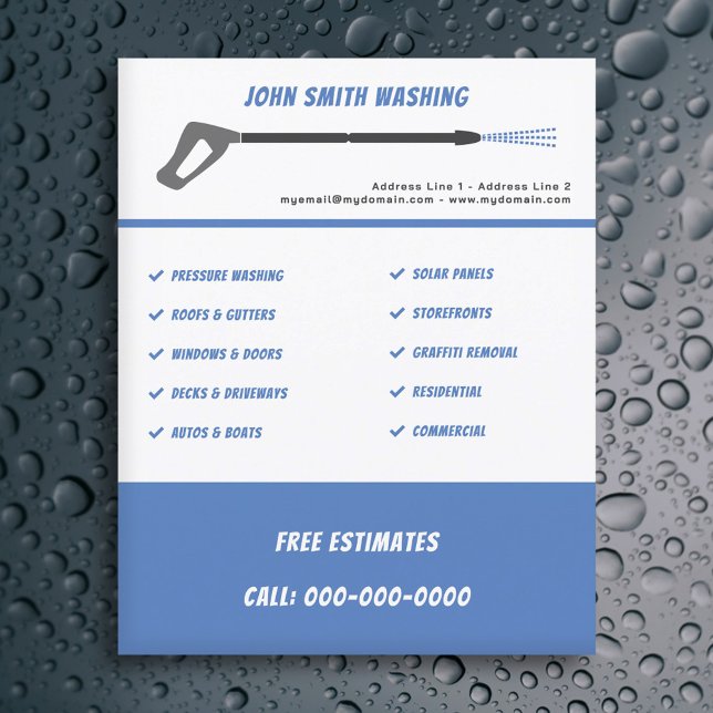 Pressure Washing & Power Wash Cleaning Flyer (Pressure Washing Flyer)