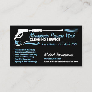 Pressure Washing Power Wash CLEANING Services Business Card