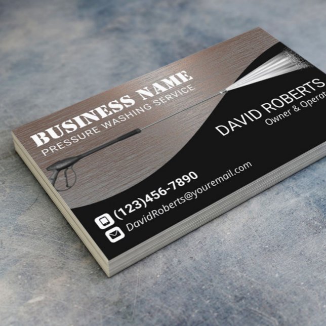 Pressure Washing Power Wash Copper Metal Cleaning  Business Card (Creator Uploaded)