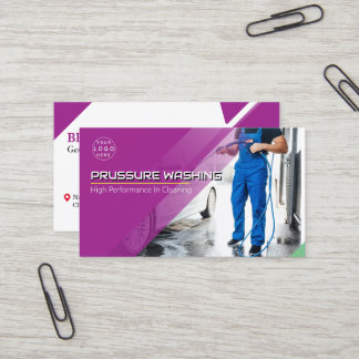 Pressure Washing Power Wash House Cleaning Business Card