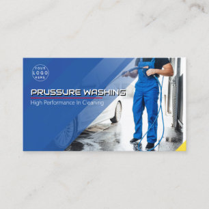 Pressure Washing Power Wash House Cleaning Business Card