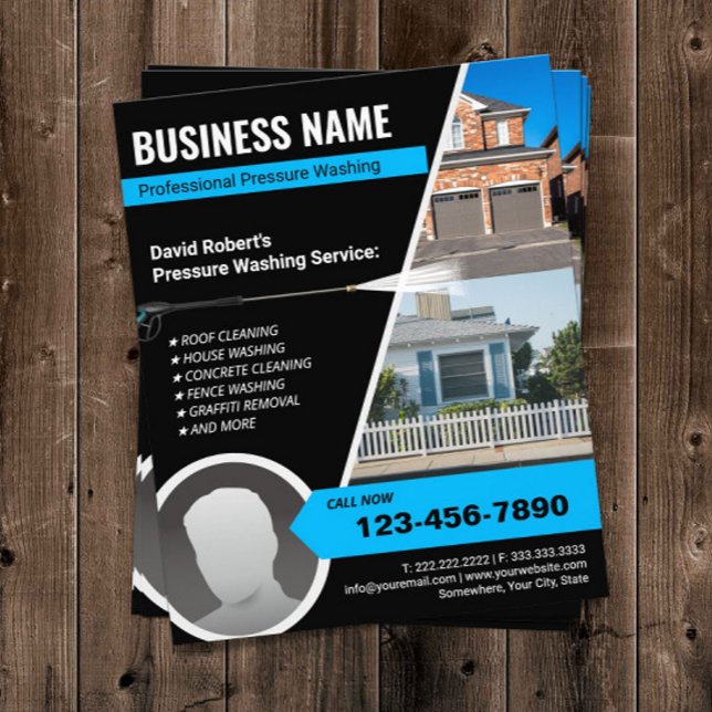 Pressure Washing Power Wash Pro House Cleaning Flyer (Creator Uploaded)