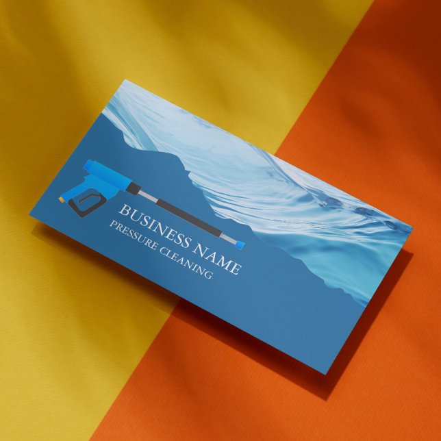 Pressure Washing Power Wash Professional Water Business Card (Creator Uploaded)