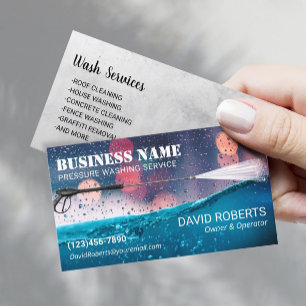 Pressure Washing Power Wash Window Cleaning Business Card