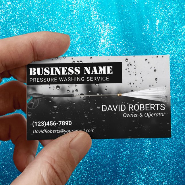 Pressure Washing Power Wash Window Cleaning Business Card (Creator Uploaded)