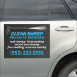 Pressure Washing Power Washer Car Magnet<br><div class="desc">Vector illustration of black pressure washer shooting out water with sparkle effect - backside with black waterdrops.</div>
