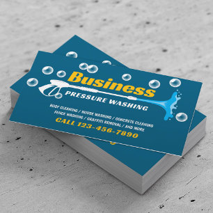 Pressure Washing Power Washer House Cleaning Plain Business Card
