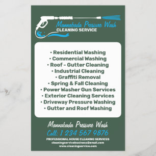 Pressure Washing Power Washing Professional green Flyer